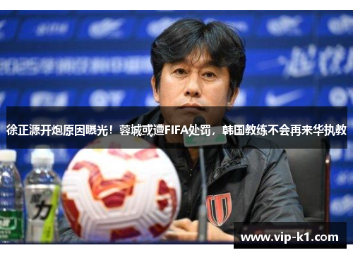 徐正源开炮原因曝光！蓉城或遭FIFA处罚，韩国教练不会再来华执教